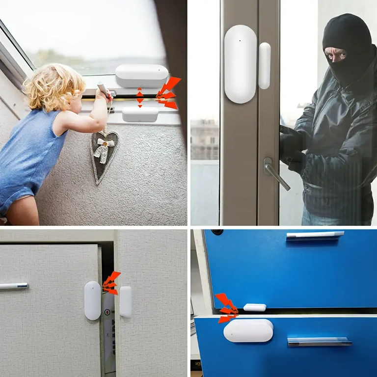 Senzor magnetic de siguranță pentru monitorizarea deschiderii ușilor și ferestrelor