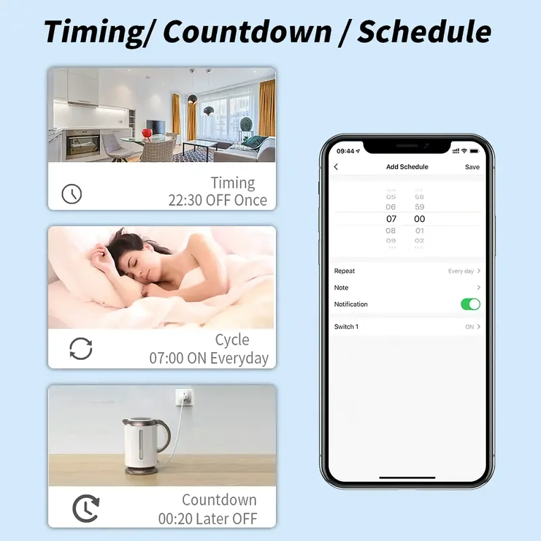 Priza inteligentă cu funcție de programare pentru control automatizat