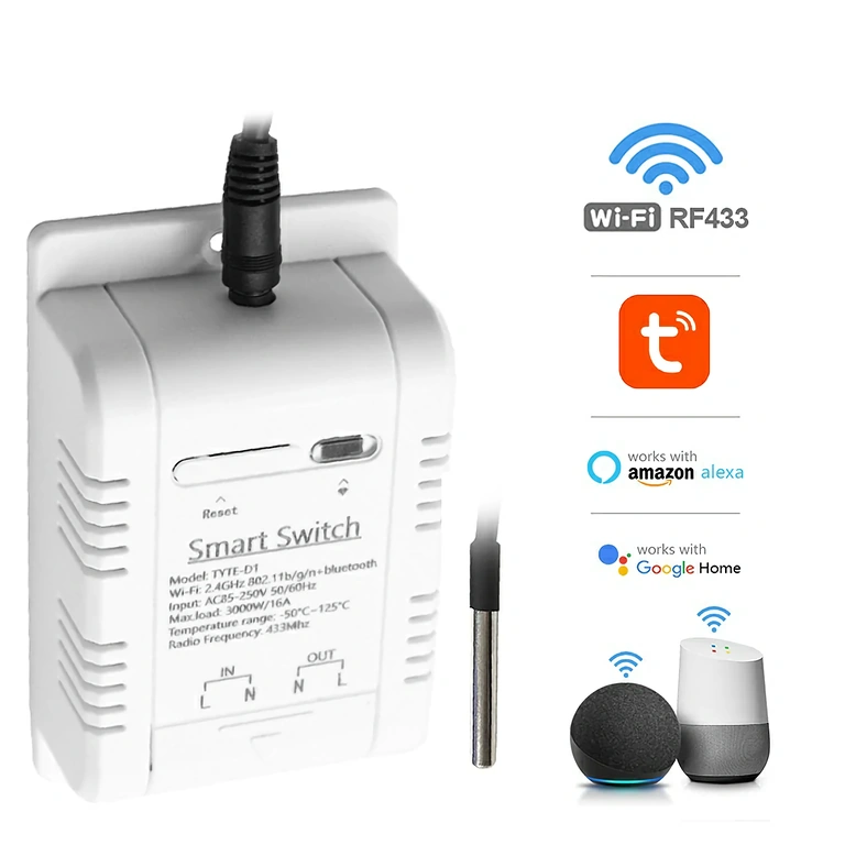 Termostat inteligent wireless cu senzor de temperatură pentru controlul casei