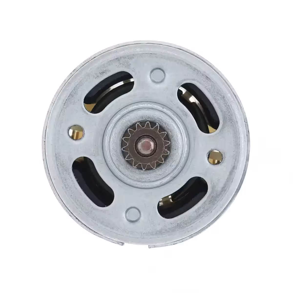 Imagine frontală a motorului RS550 GRS550VC în care se vede clar pinionul