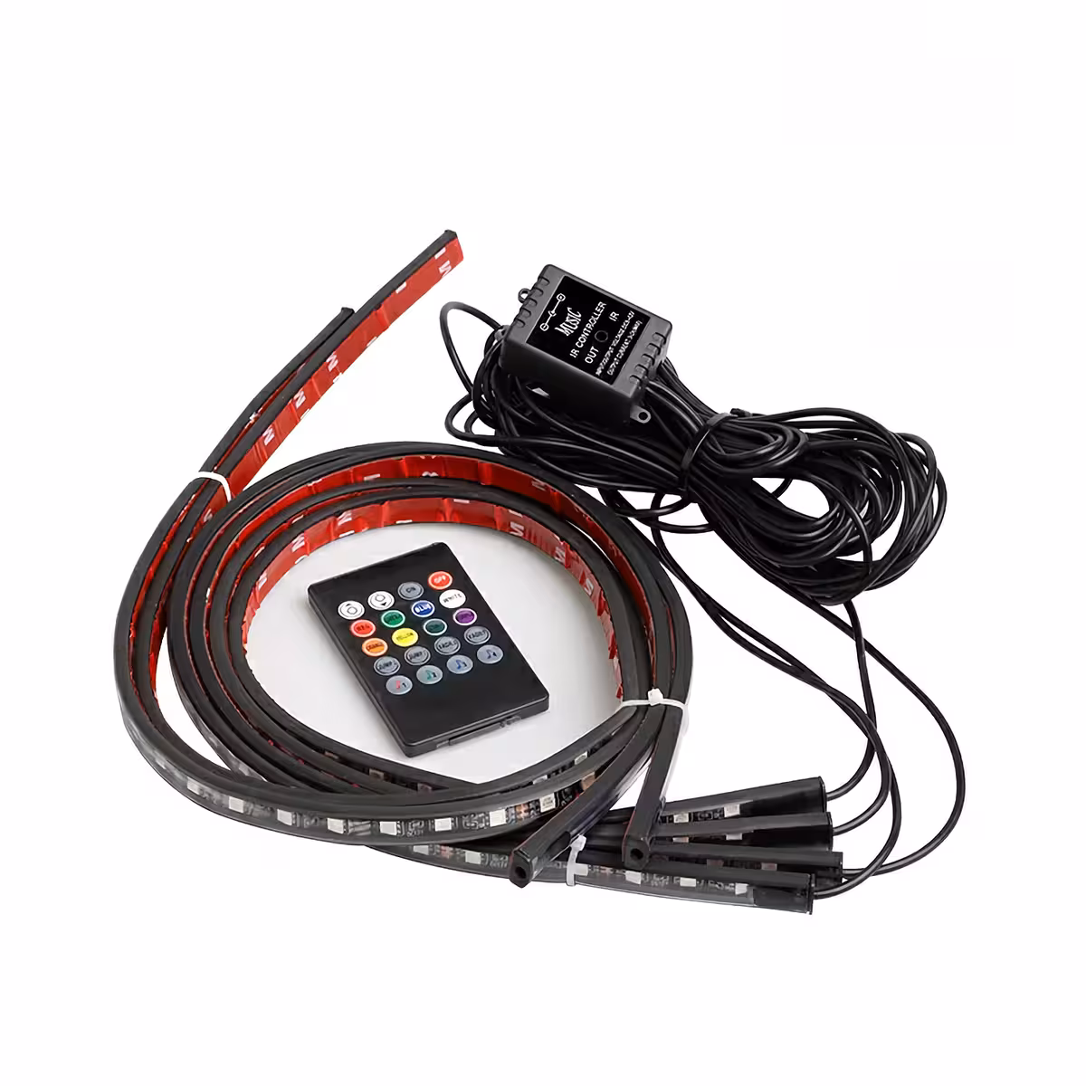 Benzi LED pentru mașină cu control de pe telefon