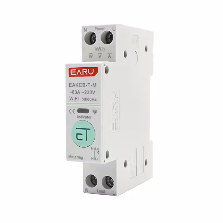 Contor Electric Monofazat WiFi cu Protecție Supratensiune și Monitorizare Consum