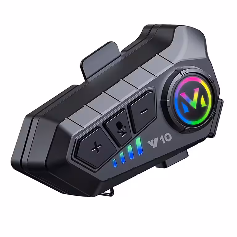 Intercom Bluetooth 5.3 pentru Casca Moto cu Baterie 1000mAh și Autonomie Extinsă