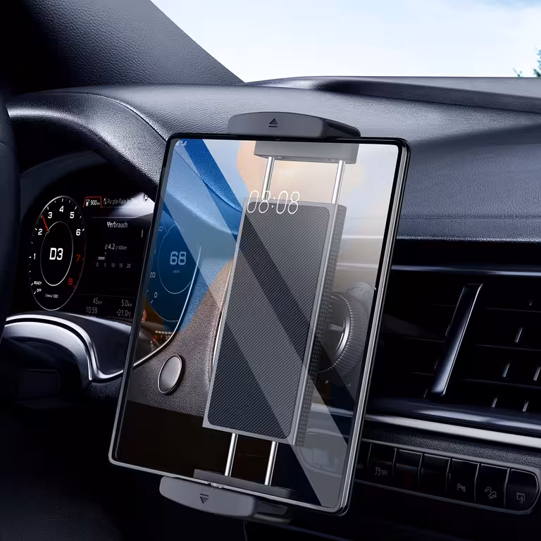 Suport Tabletă Auto Bord 7-12 Inch cu Prindere în Grila de Ventilație