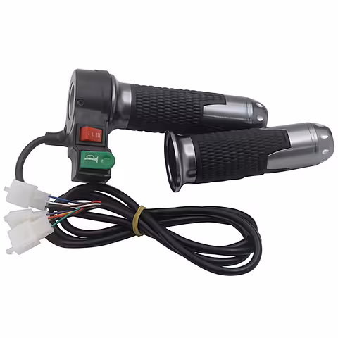 Manetă Accelerație Scuter Electric și Bicicletă Electrică 12V-72V cu Buton Claxon și Trepte Viteză