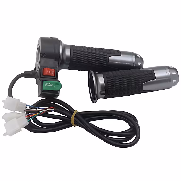 Manetă Accelerație Scuter Electric și Bicicletă Electrică 12V-72V cu Buton Claxon și Trepte Viteză