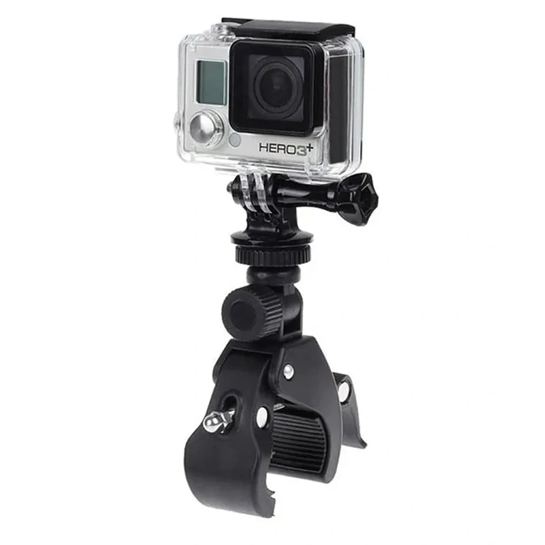 Suport GoPro pentru ghidon bicicletă Suport montare GoPro pe ghidon bicicletă, fixare sigură și stabilă.