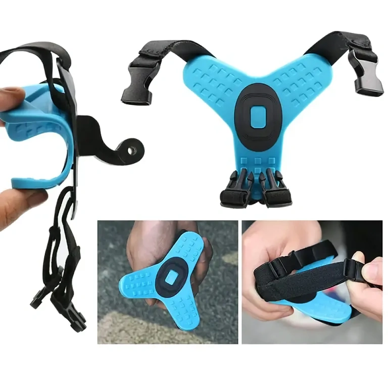 Sistem sigur pentru montarea camerei de acțiune pe casca moto