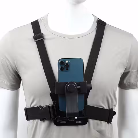 Suport Ham Piept pentru Telefon și Cameră GoPro – Sistem Prindere Chest Mount Reglabil