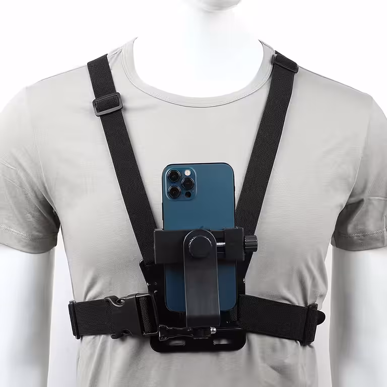 Suport Ham Piept pentru Telefon și Cameră GoPro – Sistem Prindere Chest Mount Reglabil
