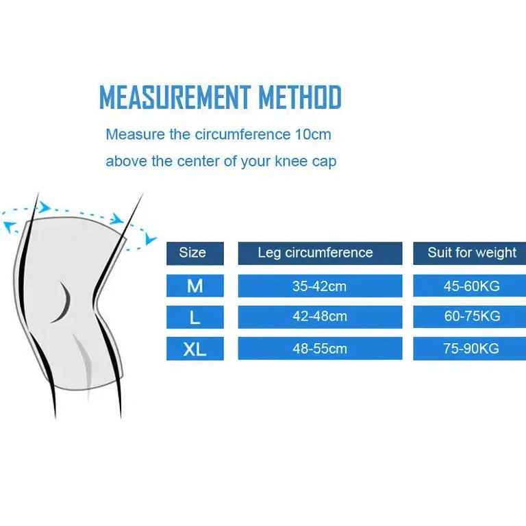 Genunchieră disponibilă în mărimi M, L și XL, potrivă pe circumferințe variate