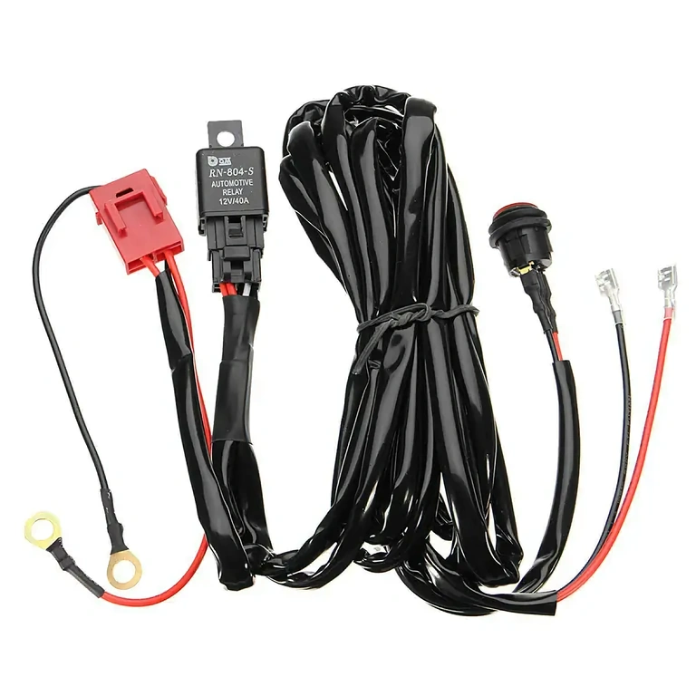 Cablaj electric cu releu 40A și comutator luminos pentru LED-uri