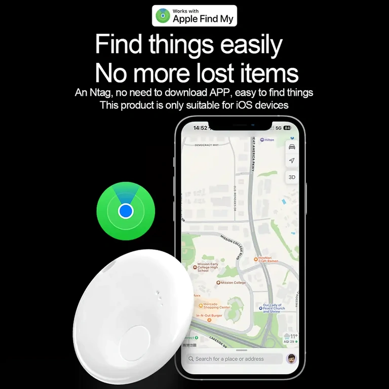 GPS cu rețea Find My Dispozitiv GPS care utilizează rețeaua Find My pentru localizare