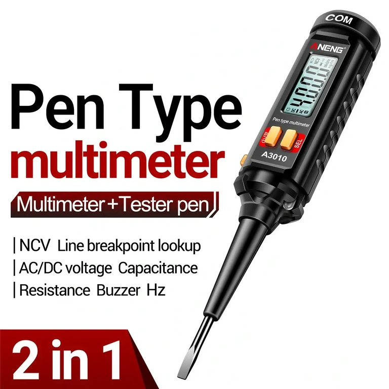 Tester de tensiune cu funcție NCV pentru detecție fără atingere