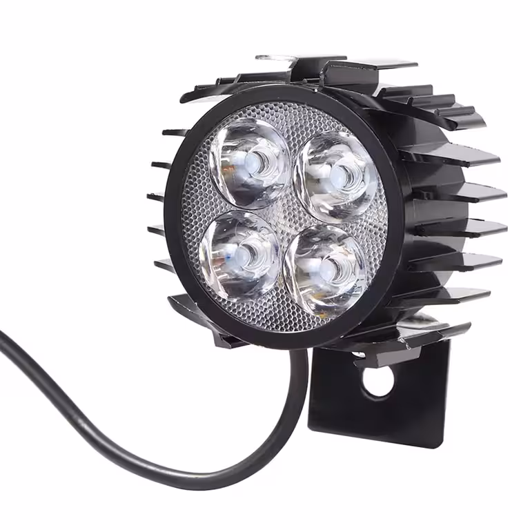 Far LED cu Claxon Integrat pentru Trotinetă și Bicicletă Electrică – 12V-72V Puternic și Durabil