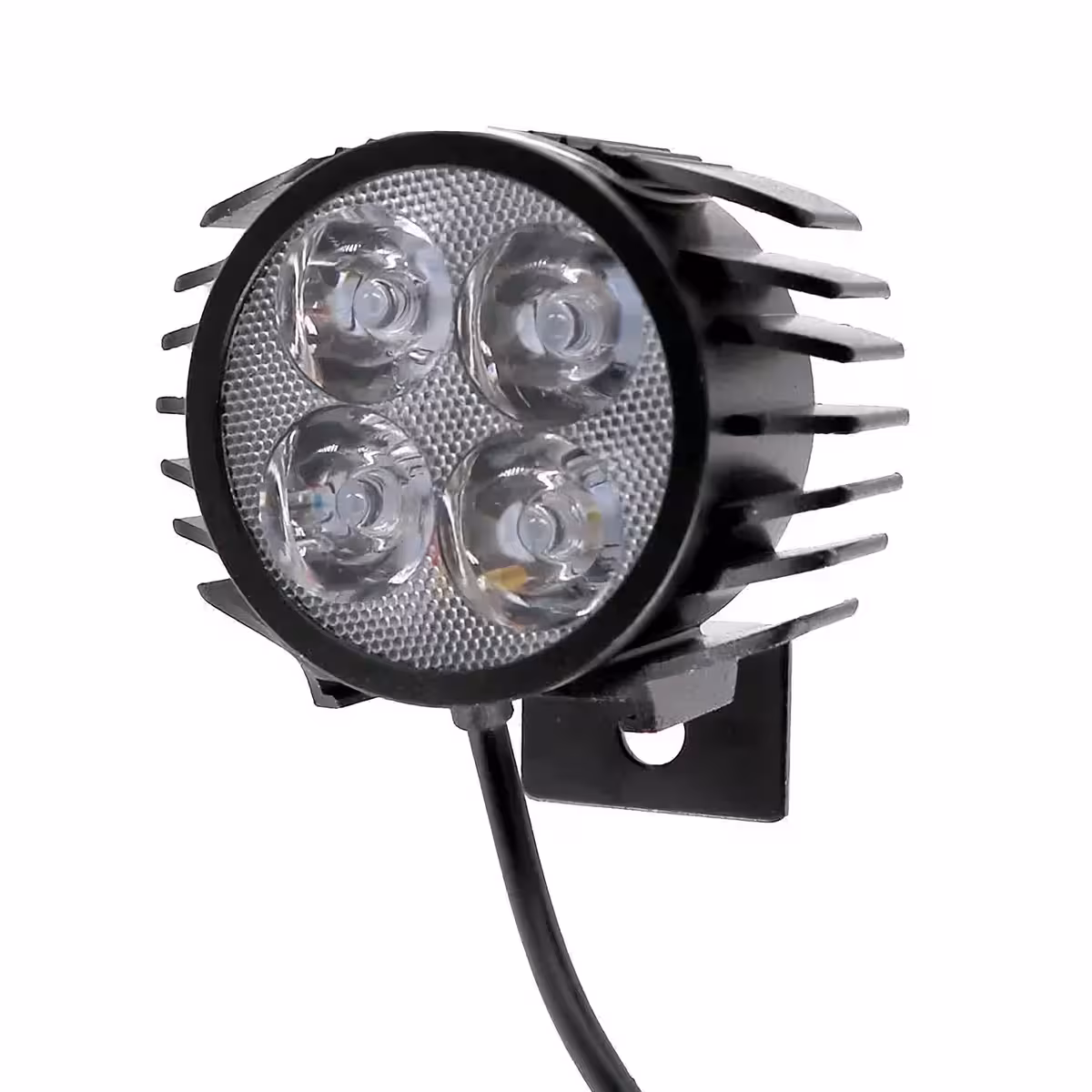 Far LED pentru trotinete și biciclete, vedere frontală, lumină diferită