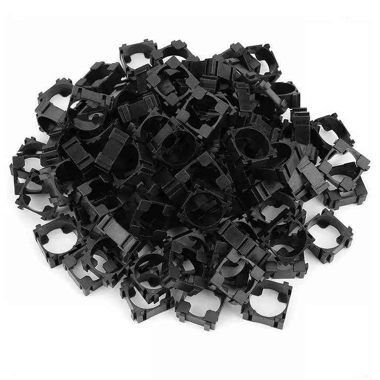 100 suporturi modulare pentru baterii Li-ion 18650, vedere de ansamblu Set mare de 100 suporturi modulare pentru fixarea celulelor 18650.