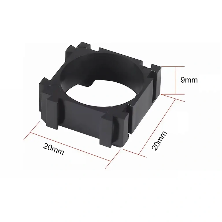 Diagramă cu dimensiunile suportului modular pentru celule 18650 Diagramă tehnică cu dimensiunile suportului modular pentru baterii 18650
