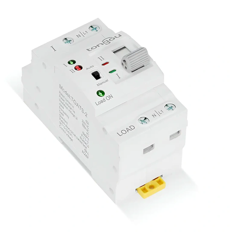 Detaliu borne ATS Prim-plan cu bornele de conectare ale dispozitivului ATS