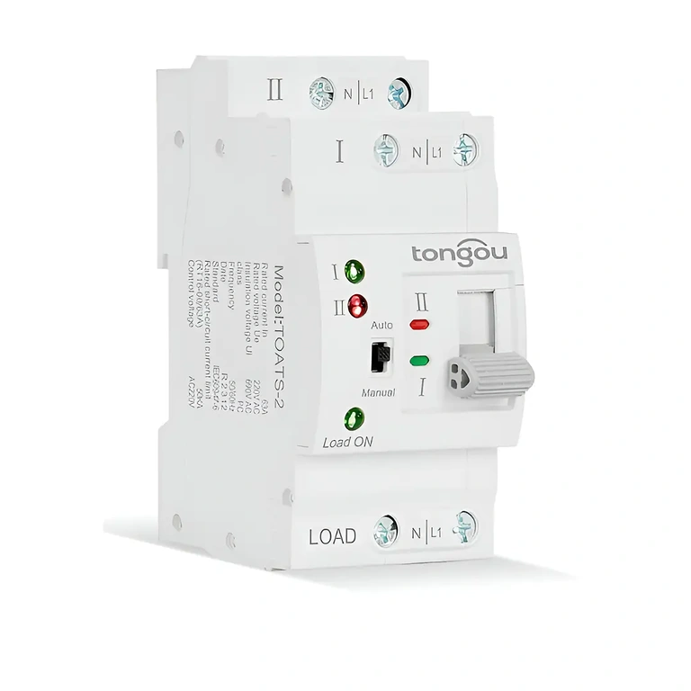 ATS orientat spre dreapta Dispozitiv ATS fotografiat din unghi drept, pentru o perspectivă laterală