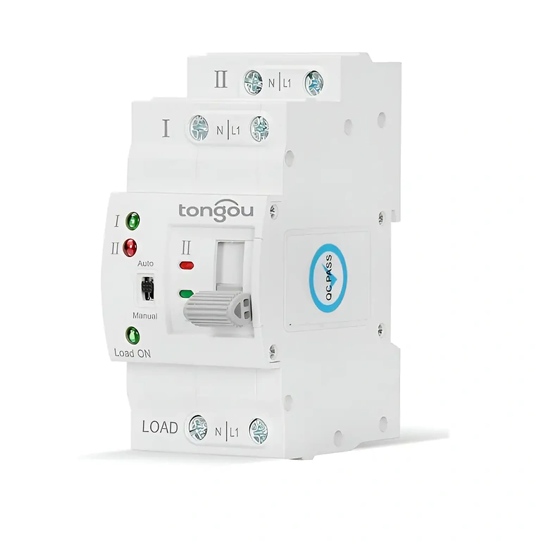 Vedere laterală ATS Vedere laterală a comutatorului automat de transfer