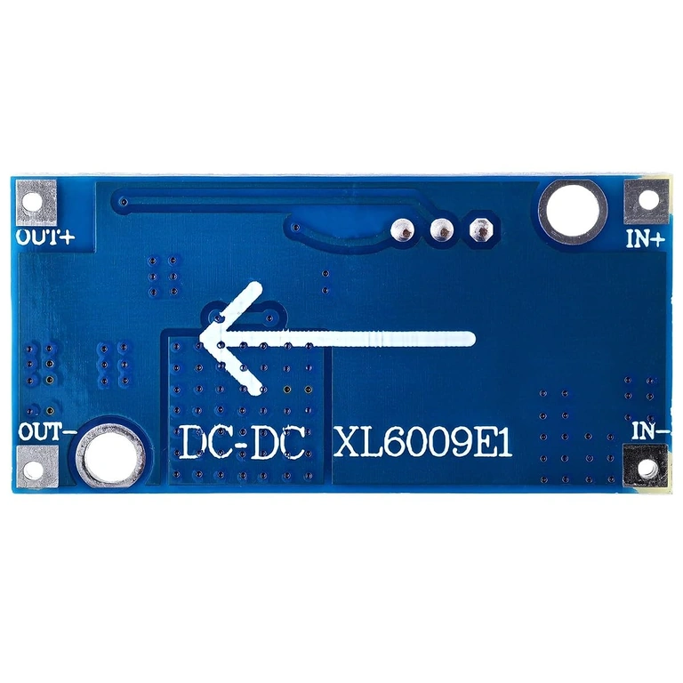 Spate modul XL6009 Imagine clară cu partea din spate a modulului de alimentare XL6009