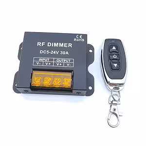 Dimmer Bandă LED 5V 12V 24V 30A cu Telecomandă RF – Controller DC pentru Benzi LED Monocrom