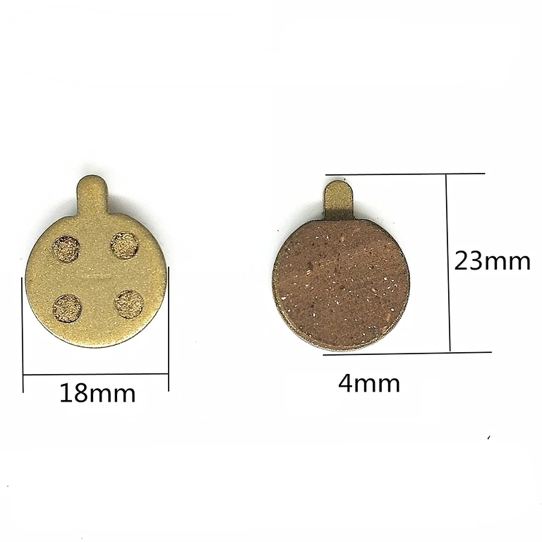 Măsurători exacte ale plăcuțelor de frână (18 x 23 x 4 mm)