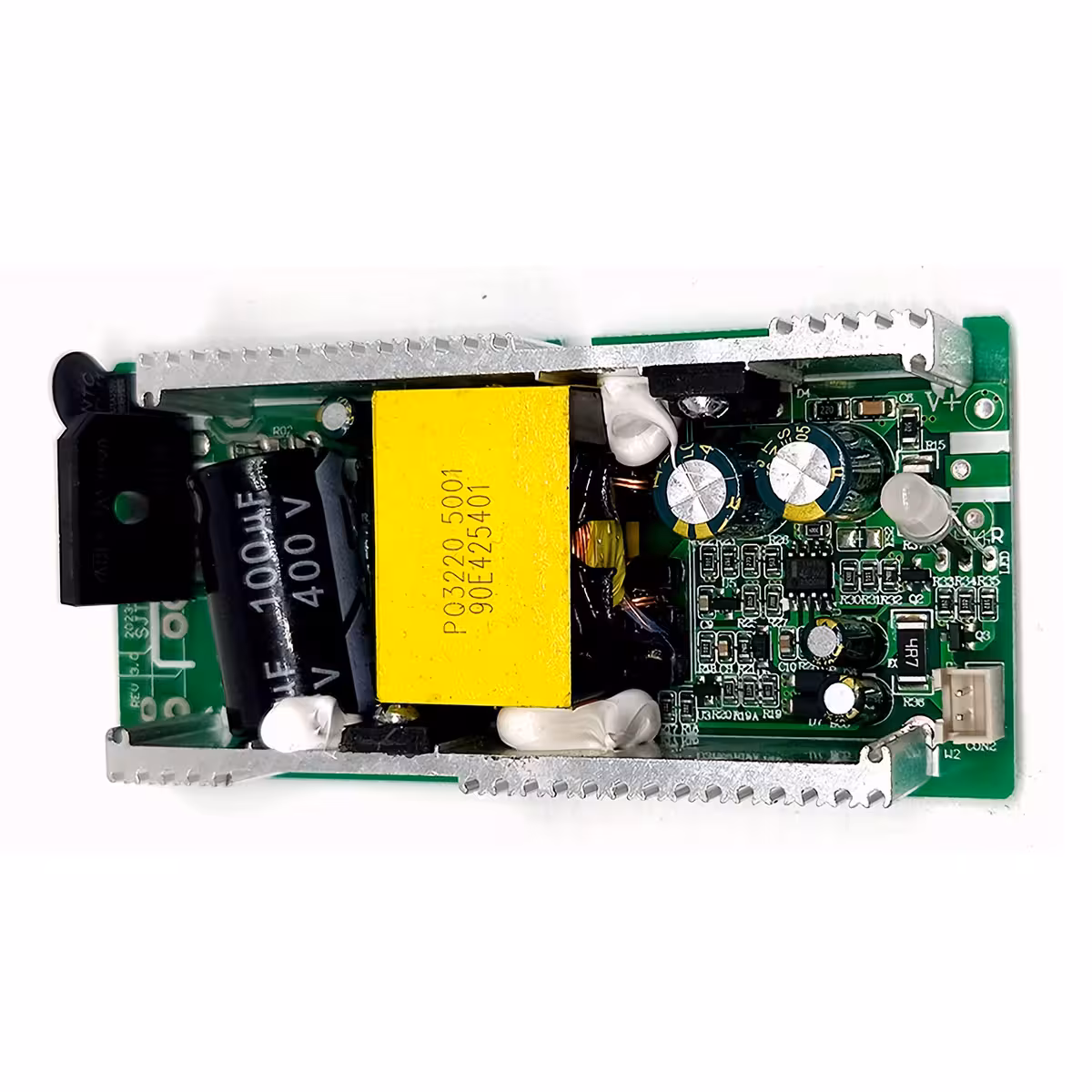 Placa electronică din interiorul încărcătorului 60V Li-Ion 2A – detalii componente și protecții