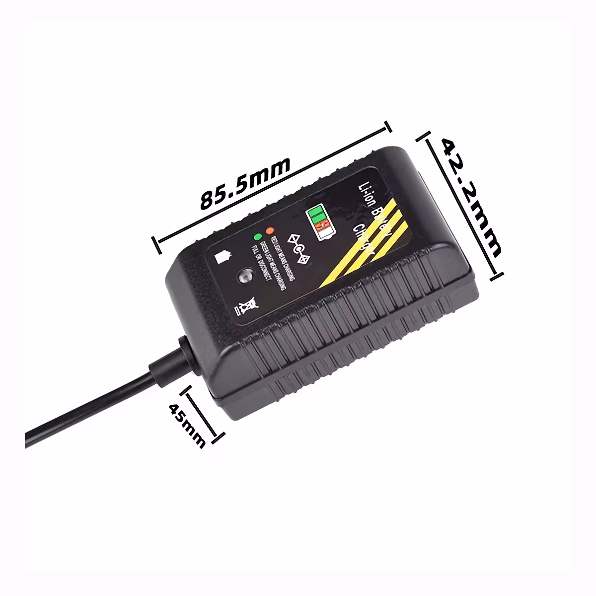Dimensiuni compacte pentru încărcătorul Li-Ion 16.8V 2A – lungime 90 cm cablu, potrivit pentru baterii 14.4V și unelte portabile