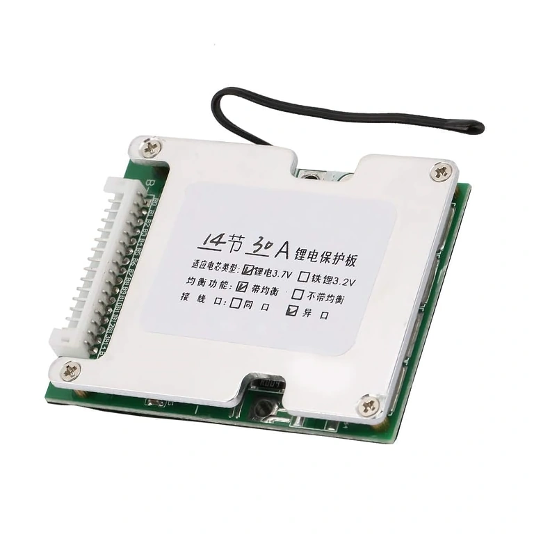 Circuit inteligent BMS 14S 52V 30A cu protecție la supraîncărcare și descărcare