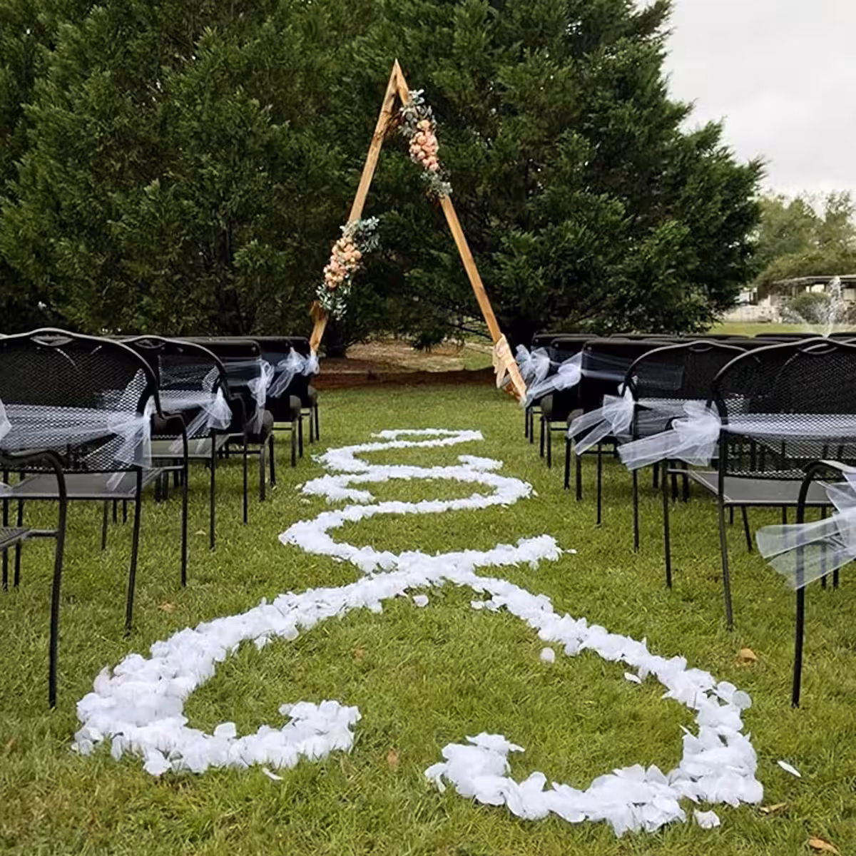 Set cu 500 de petale artificiale albe pentru nuntă și evenimente