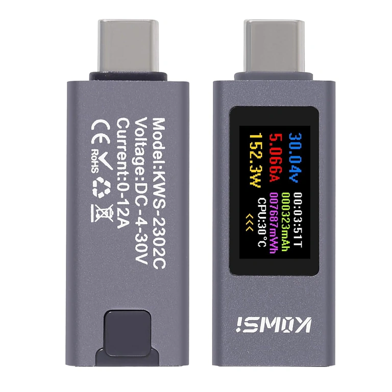 Fotografii multiple ale USB C Tester KWS-2302C