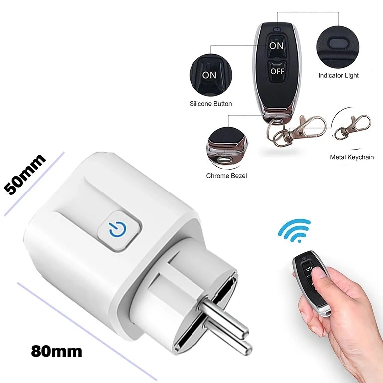 Priză cu telecomandă RF433 pentru controlul luminilor și aparatelor