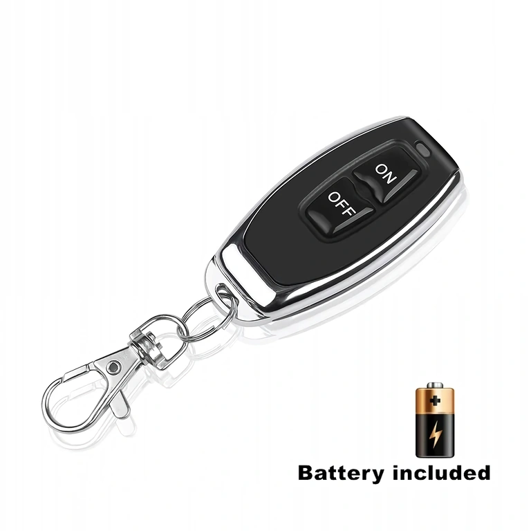 Pachetul include priză RF433, telecomandă și manual de instrucțiuni