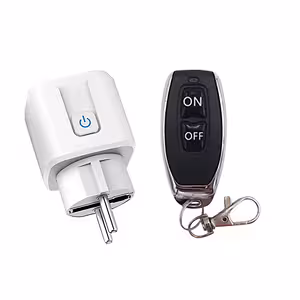 Vedere frontală priză comandată cu telecomandă radio