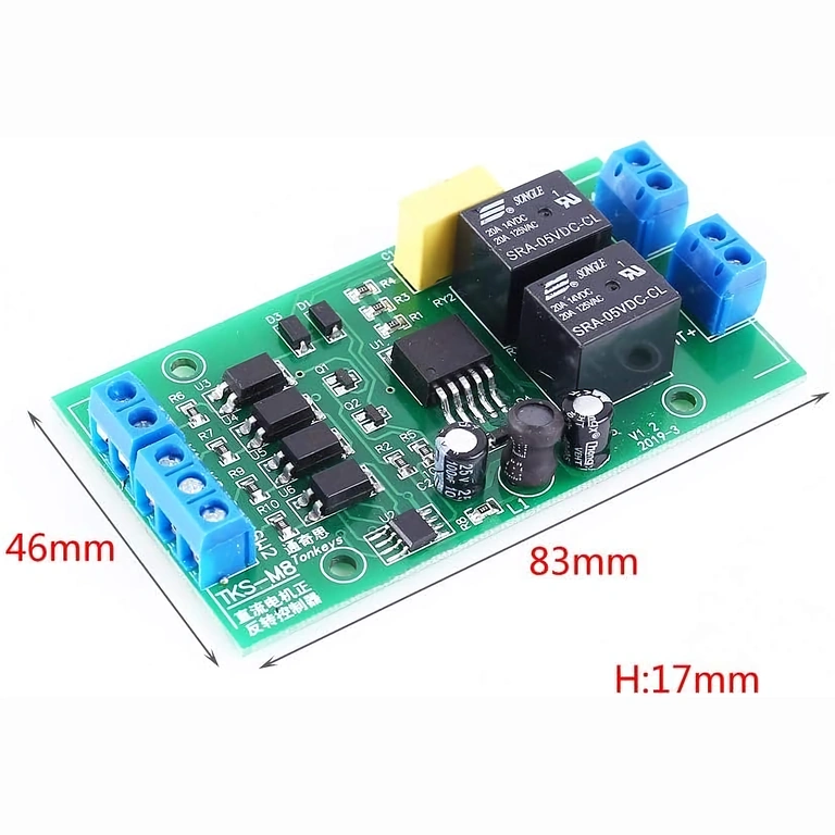 Controller de turație și sens pentru motor DC, 12V/24V