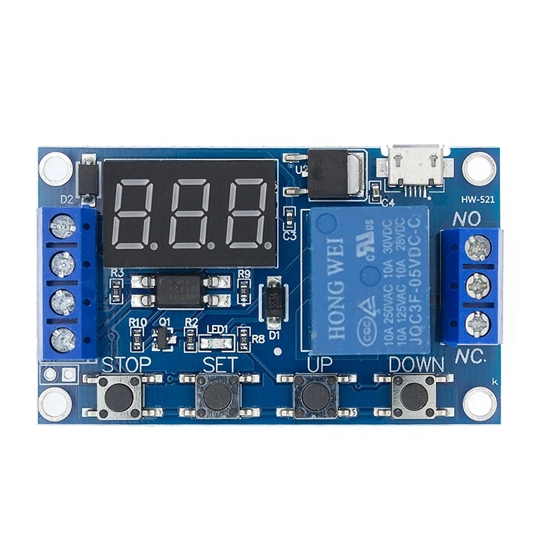 Vedere generală modul releu temporizare 6–30V