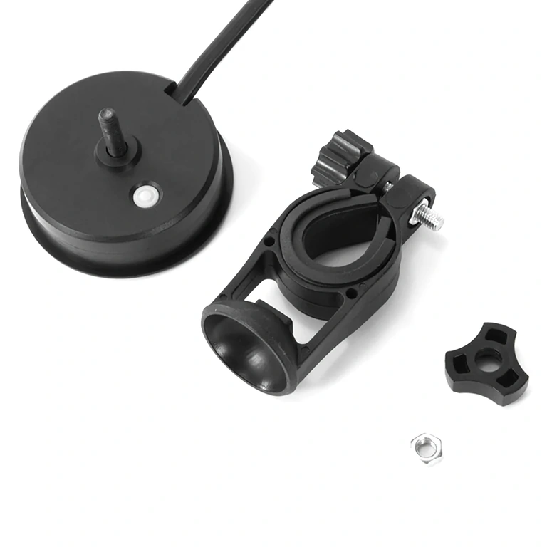 Modul indicator digital, partea din spate cu conectori și cabluri, afișaj voltmetru și procentaj baterie, compatibil Li-ion și LiFePO4 12V–72V