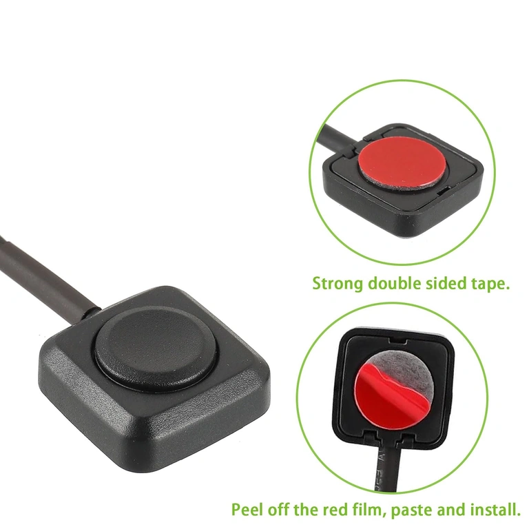 Spatele butonului mini cu bandă dublu-adezivă pentru montaj