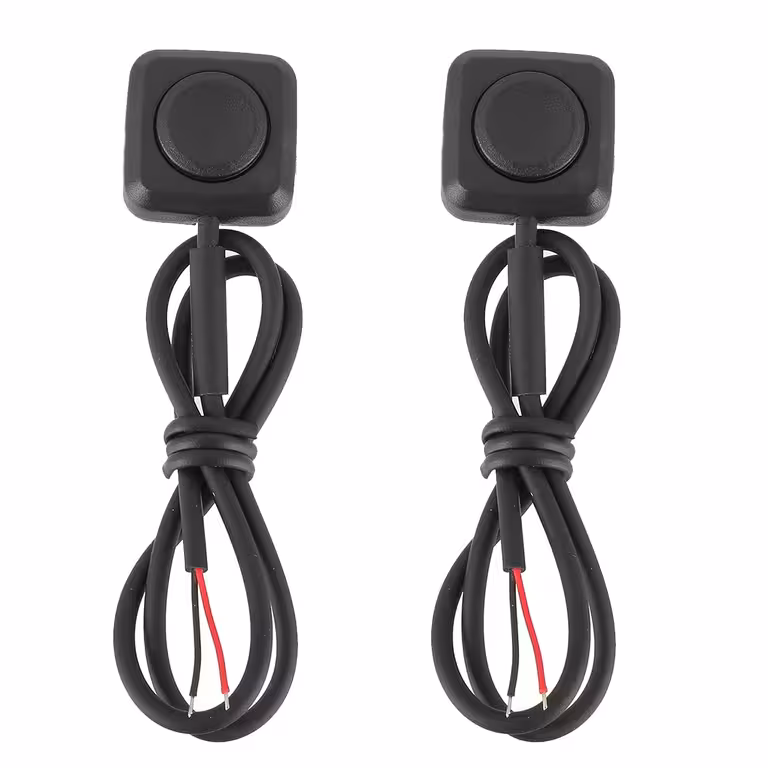 Set 2 bucăți: buton auto/moto cu revenire 12V/24V montaj aplicat — mini buton push fără reținere