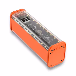 Carcasă power bank pentru 8 acumulatori 18650, vedere frontală