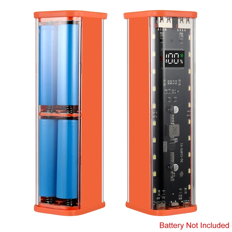 Interior carcasă power bank pentru 8 baterii 18650