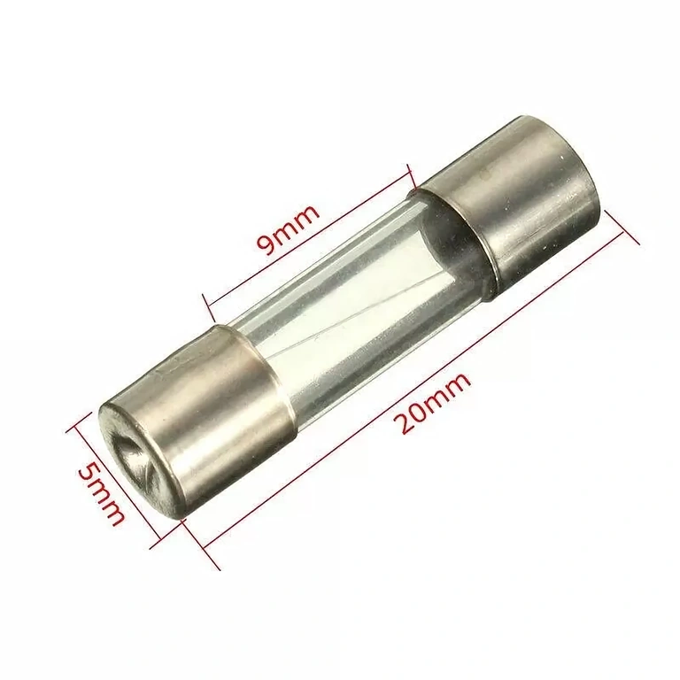 Siguranță fuzibilă de sticlă 10A 5x20mm – schema dimensiuni