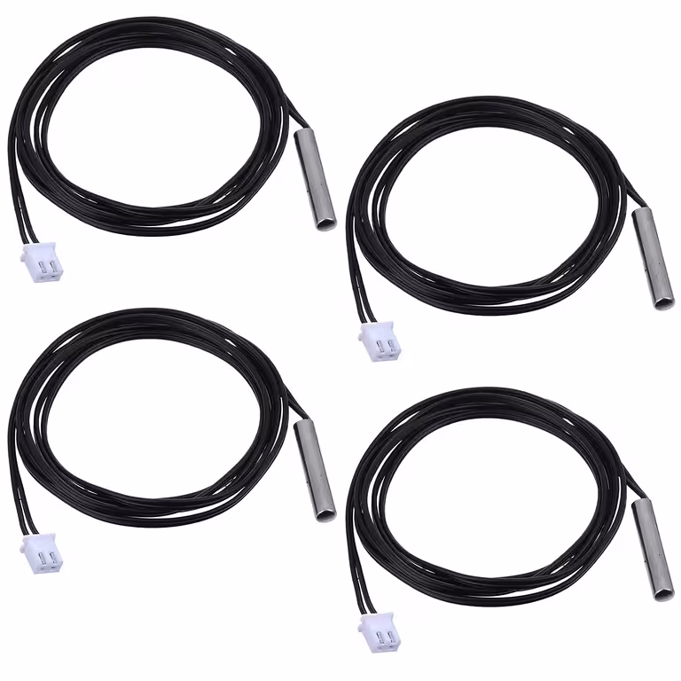 Set 4 bucăți Sondă NTC 10K – Senzor NTC pentru Boiler, Centrală, Aer Condiționat și Arduino