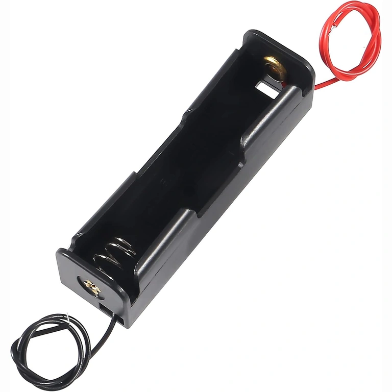 Suport baterie 18650 3.7V cu fire roșu și negru